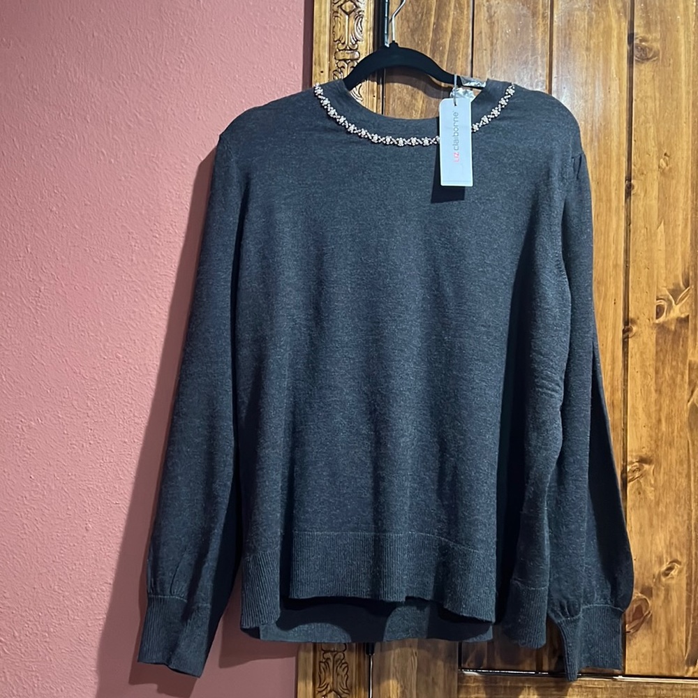 XXL Gray charcoal Liz Claiborne sweater (never used, with tags)